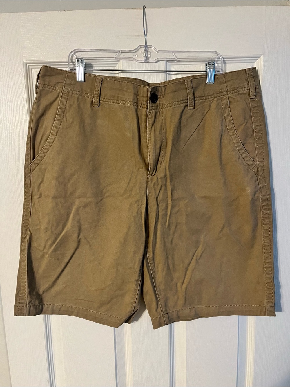 urban pipeline Men's Flat Front Shorts in Khaki Brown